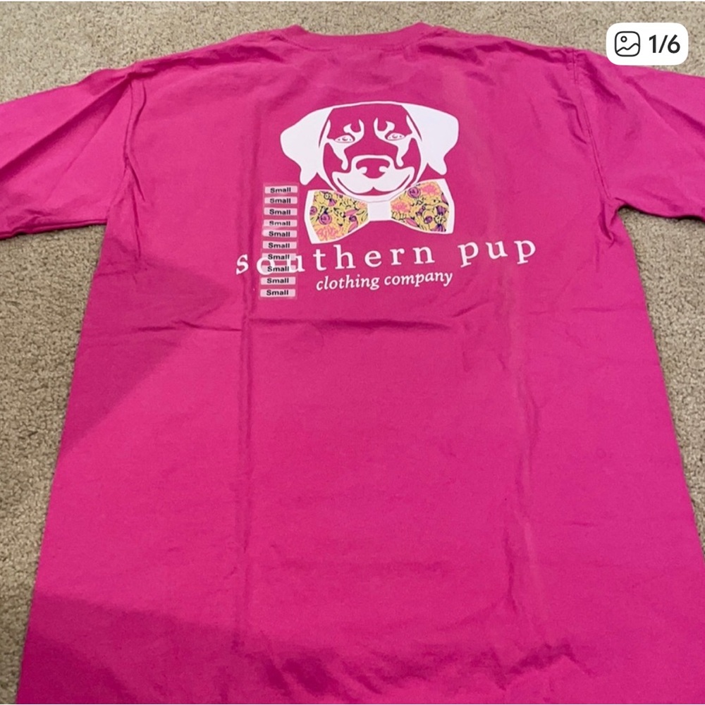 Southern Pup Vibrant Pink Tee